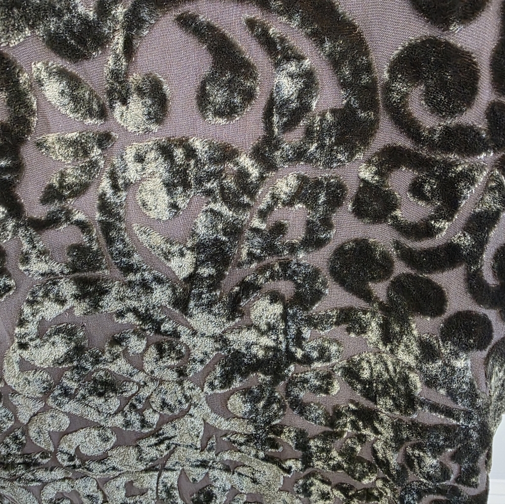 Vintage Original J. Wilde Design Burnout Velvet Leopard Print Robe Duster - Picture 8 of 9